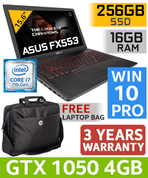 ASUS FX553VD i7 GTX 1050 Gaming Laptop With 256GB SSD And 16GB RAM