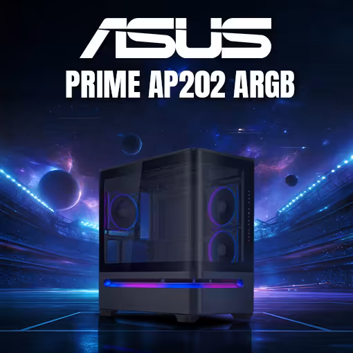 ASUS Prime AP202 ARGB Black mATX PC Case