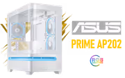ASUS Prime AP202 White mATX Case - Curved Glass - image 1