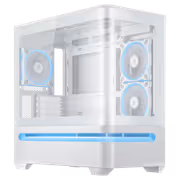 ASUS Prime AP202 White mATX Case - Curved Glass - image 2