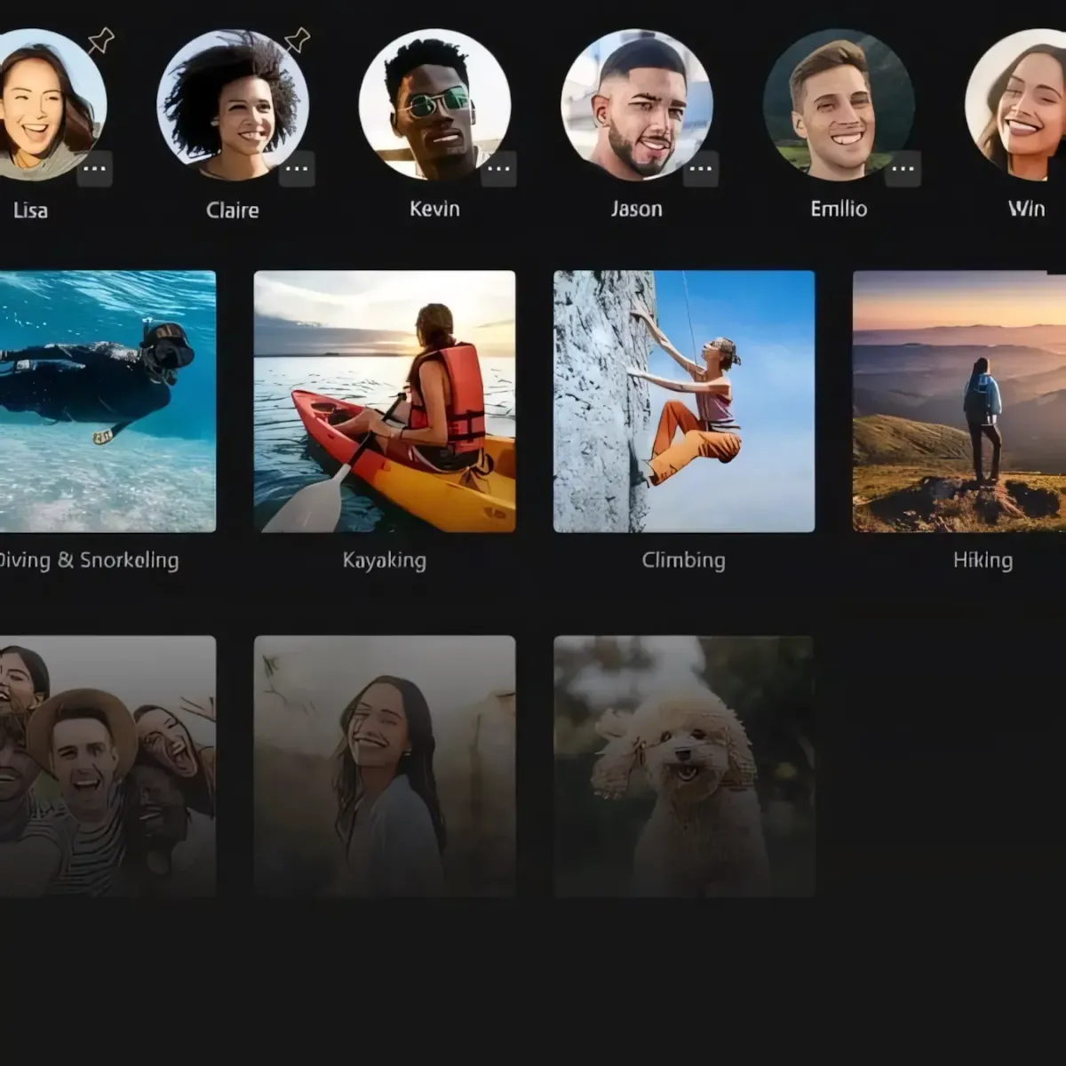 AI-powered media organization and content management.