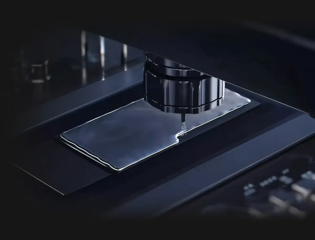 Precision-applied liquid metal thermal solution
