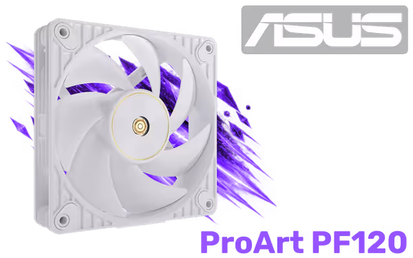 ASUS ProArt PF120 PWM 120mm Fan White Cooling - image 1 ASUS ProArt PF120 PWM 120mm Fan White Cooling - image 1