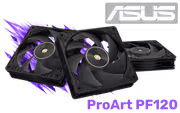ASUS ProArt PF120 PWM 3-Pack 120mm Case Fans (Black) - image 1