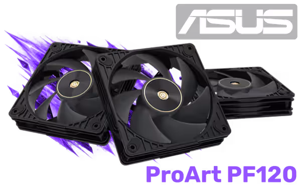 ASUS ProArt PF120 PWM 3-Pack 120mm Case Fans (Black) - image 1 ASUS ProArt PF120 PWM 3-Pack 120mm Case Fans (Black) - image 1