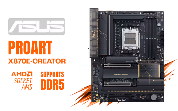ASUS PROART X870E Creator Motherboard — DDR5 PCIe 5.0 - image 1 ASUS PROART X870E Creator Motherboard — DDR5 PCIe 5.0 - image 1