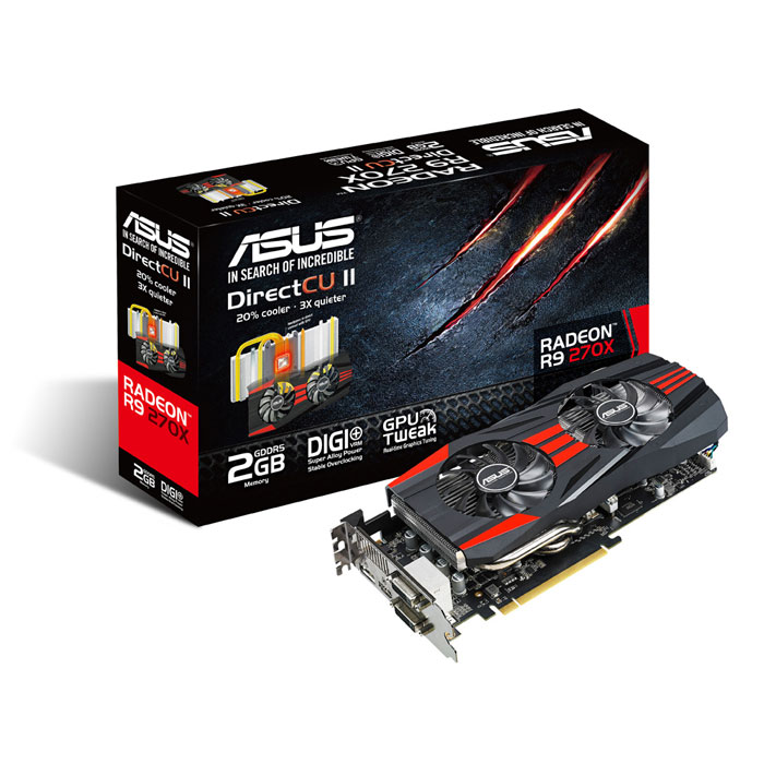 ASUS Radeon R9 270X DirectCU II TOP 2GB GDDR5 OVERCLOCKED Edition