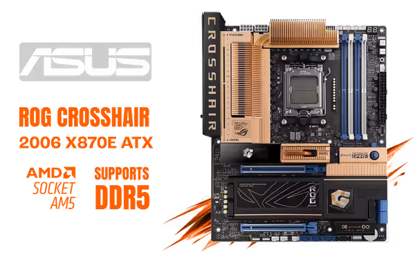 ASUS ROG Crosshair 2006 ATX AM5 Motherboard (X870E) - image 1 ASUS ROG Crosshair 2006 ATX AM5 Motherboard (X870E) - image 1