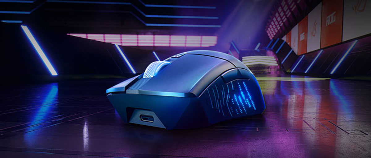 Asus ROG Gladius III Wireless Gaming Mouse Desktop View