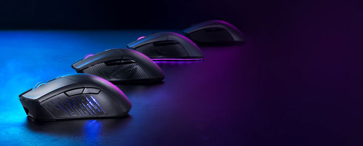 Asus ROG Gladius III Wireless Gaming Mouse Design Desktop View