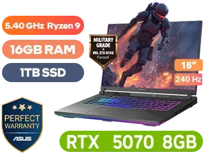 ASUS ROG Strix G16 G614FP AMD Ryzen 9 RTX 5070 Gaming Laptop - Image 1