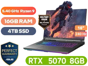 ASUS ROG Strix G16 G614FP AMD Ryzen 9 RTX 5070 Gaming Laptop with 4TB SSD - Image 1