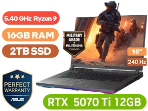 ASUS ROG Strix G16 G614FR AMD Ryzen 9 RTX 5070 Ti Gaming Laptop With 2TB SSD - Image 1