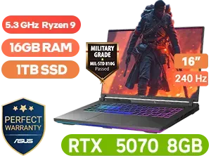ASUS ROG Strix G16 G614PP Ryzen 9 RTX 5070 Gaming Laptop - Image 1