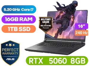 ASUS ROG Strix G16 G615JMR RTX 5060 Core i7 Gaming Laptop - Image 1