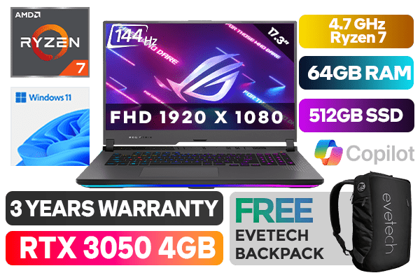 64gb Ram Asus Rog Fhd Gaming Laptop ASUS ROG Strix G17 G713RC RTX