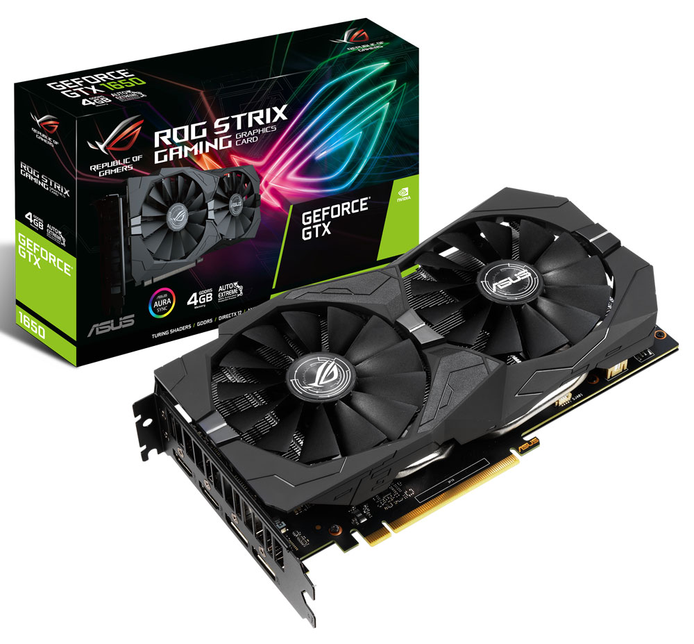 ASUS GTX 1650 4GB グラフィックボード ASUS Rog Strix GTX 1650 4GB Graphics Card - Best Deal - South