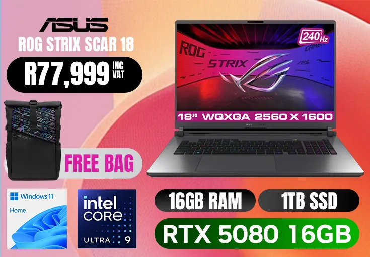 ASUS ROG STRIX SCAR 18 G815 Ultra 9 16GB RAM & 1TB SSD & RTX 5080 laptop
