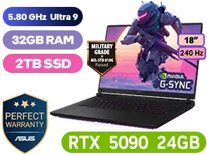 ASUS ROG Strix SCAR 18 G835 Core Ultra 9 RTX 5090 Gaming Laptop - Image 1