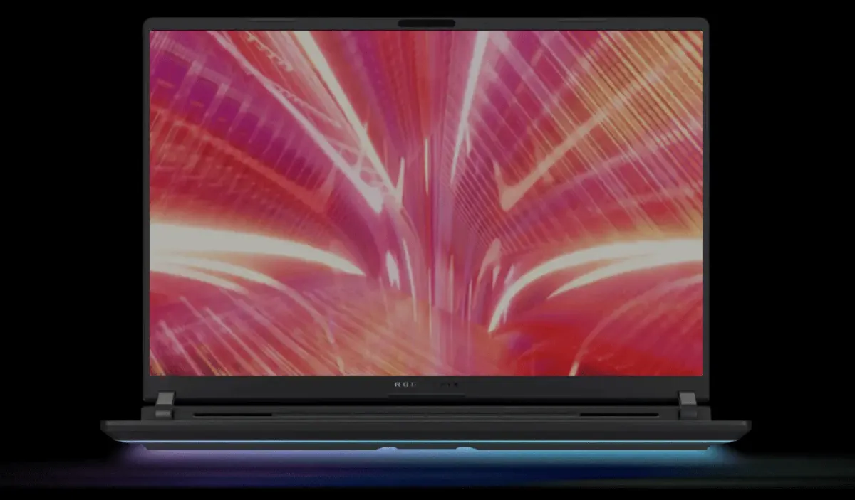Strix G16 laptop showcasing the high-performance ROG Nebula display features