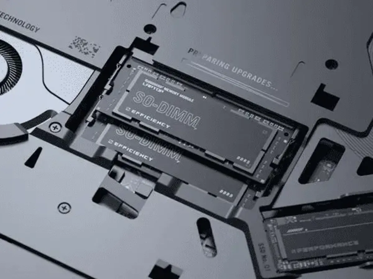 RAM upgrade capabilities showing support for up to 32GB DDR5 6400MHz memory