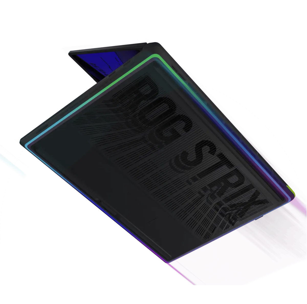 2025 ROG Strix G16 featuring full-surround RGB lightbar for synchronized desktop lighting