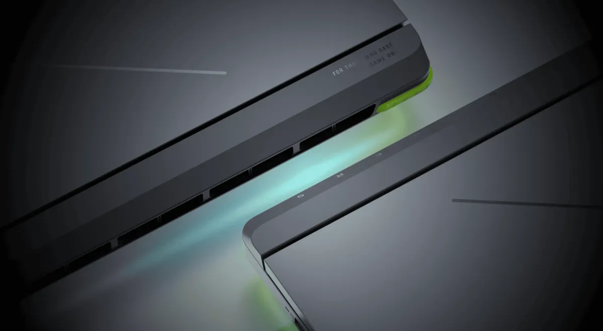 The 2025 ROG Strix G16 showing a sleek design with chamfered edges and premium texture