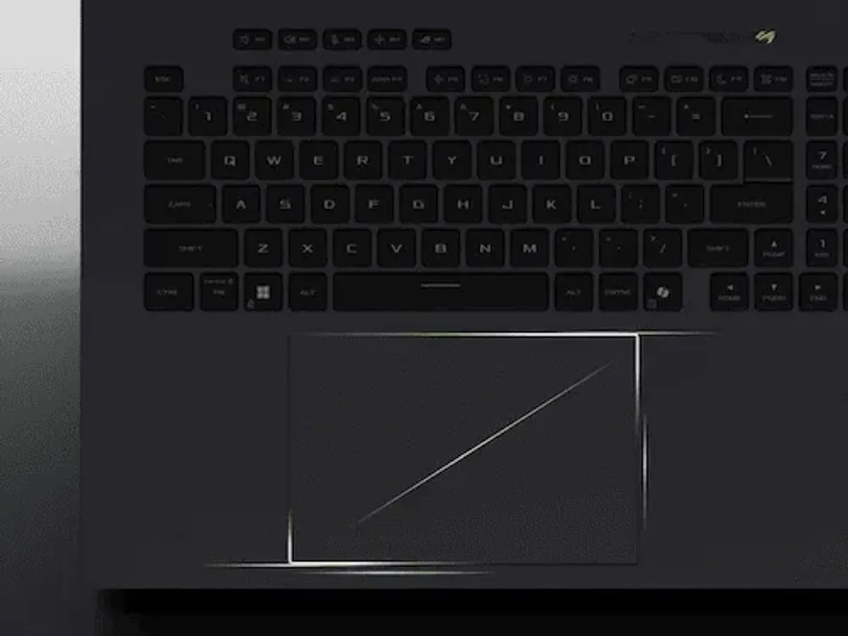 Increased touchpad size for improved multi-touch gesture control and navigation