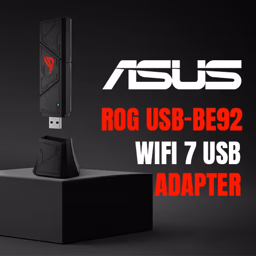 ASUS ROG USB BE92 Wi-Fi 7 Tri Band USB Adapter 6500mbps