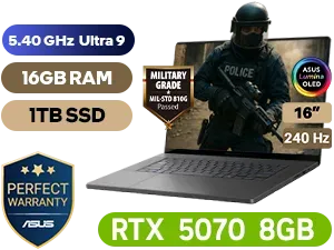ASUS ROG Zephyrus G16 Intel Core Ultra 9 RTX 5070 Gaming Laptop  - Image 1