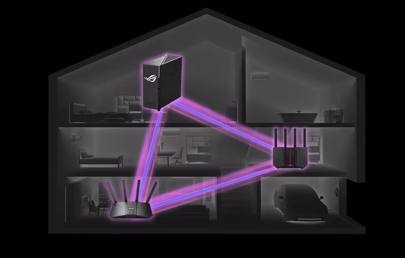 Smart AiMesh technology optimizing connectivity across ASUS network devices