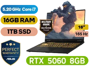 ASUS TUF F16 FX608JMR Intel Core i7 RTX 5060 Gaming Laptop - Image 1