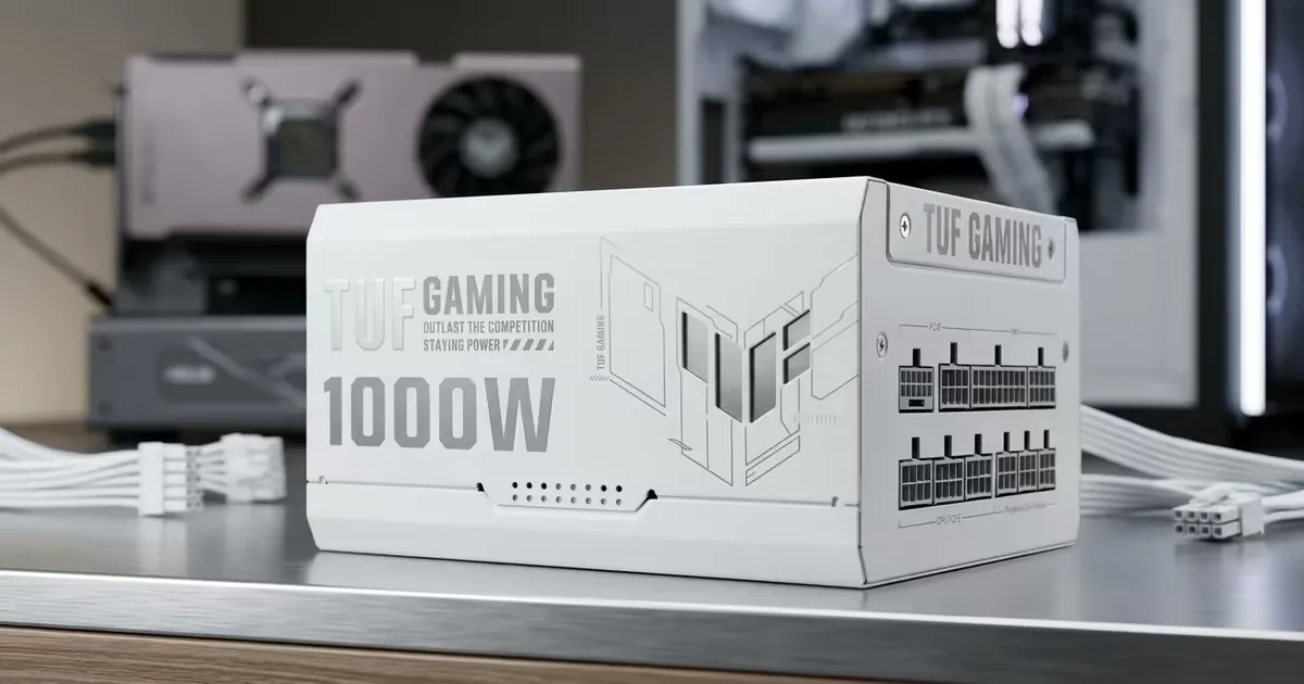 TUF Gaming 1000W Gold PSU White ATX 3.0 Fully Modular | Evetech