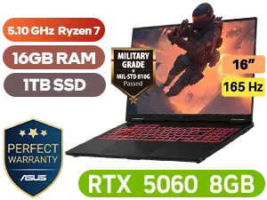 ASUS TUF Gaming A16 FA608UM Ryzen 7 RTX 5060 Gaming Laptop With 1TB SSD - Image 1