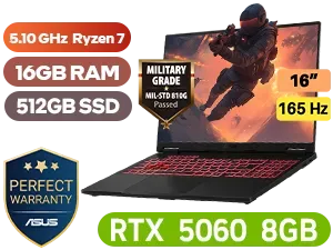 ASUS TUF Gaming A16 FA608UM Ryzen 7 RTX 5060 Gaming Laptop - Image 1