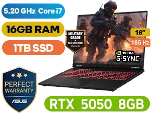ASUS TUF Gaming F16 FX608JHR Intel Core i7 RTX 5050 Gaming Laptop with 1TB SSD - Image 1