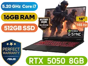 ASUS TUF Gaming F16 FX608JHR Intel Core i7 RTX 5050 Gaming Laptop - Image 1