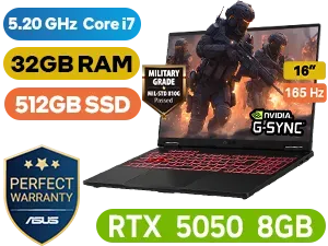 ASUS TUF Gaming F16 FX608JHR Intel Core i7 RTX 5050 Gaming Laptop with 32GB RAM - Image 1