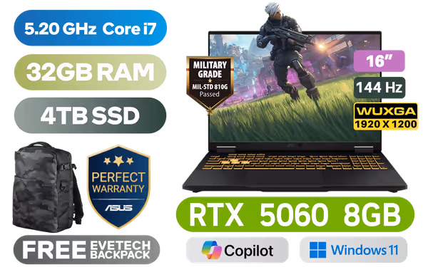 ASUS TUF Gaming F16 32GB/4TB RTX 5060 - image 1 ASUS TUF Gaming F16 32GB/4TB RTX 5060 - image 1