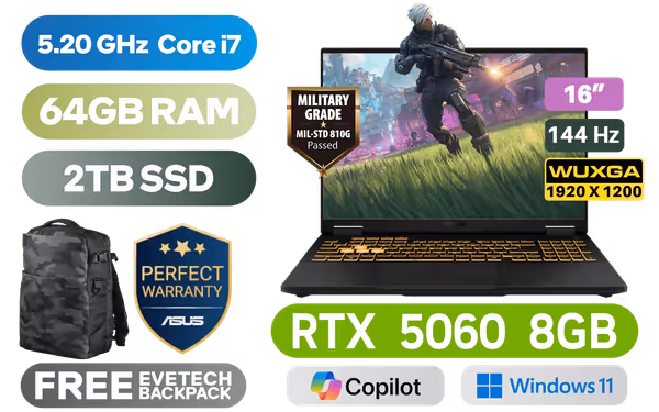 ASUS TUF F16 64GB/2TB Core i7 - image 1 ASUS TUF F16 64GB/2TB Core i7 - image 1