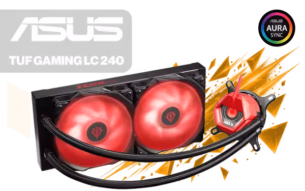 ASUS TUF Gaming LC 240 RGB Zaku II 240mm AIO Cooler - image 1 ASUS TUF Gaming LC 240 RGB Zaku II 240mm AIO Cooler - image 1