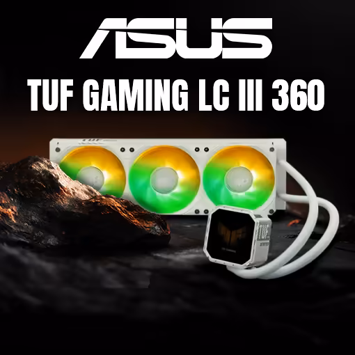 ASUS TUF Gaming LC III 360 White ARGB LCD AIO CPU Cooler