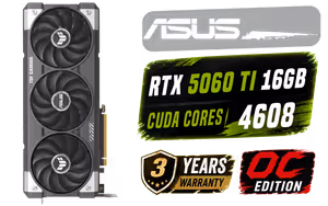 asus-tuf-rtx-5060-ti-16gb-oc-desktop-graphics-card-90yv0mg0-m0na00 - Image 1