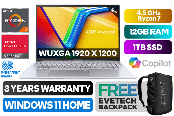 ASUS Vivobook 16 M1605YA Ryzen 7 Laptop With 12GB RAM - image 1 ASUS Vivobook 16 M1605YA Ryzen 7 Laptop With 12GB RAM - image 1