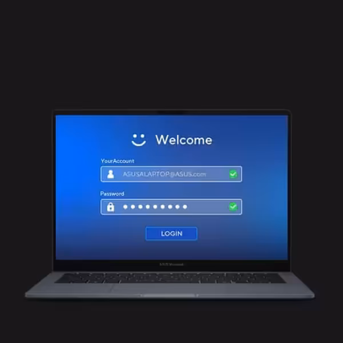 The image shows that users can log in websites via Windows Hello!