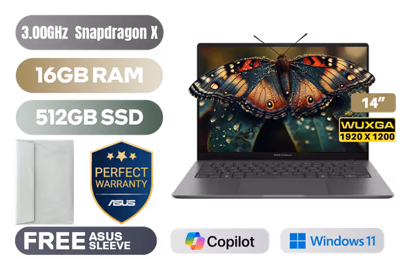 ASUS Vivobook A14 16GB/512GB Snapdragon X - image 1 ASUS Vivobook A14 16GB/512GB Snapdragon X - image 1