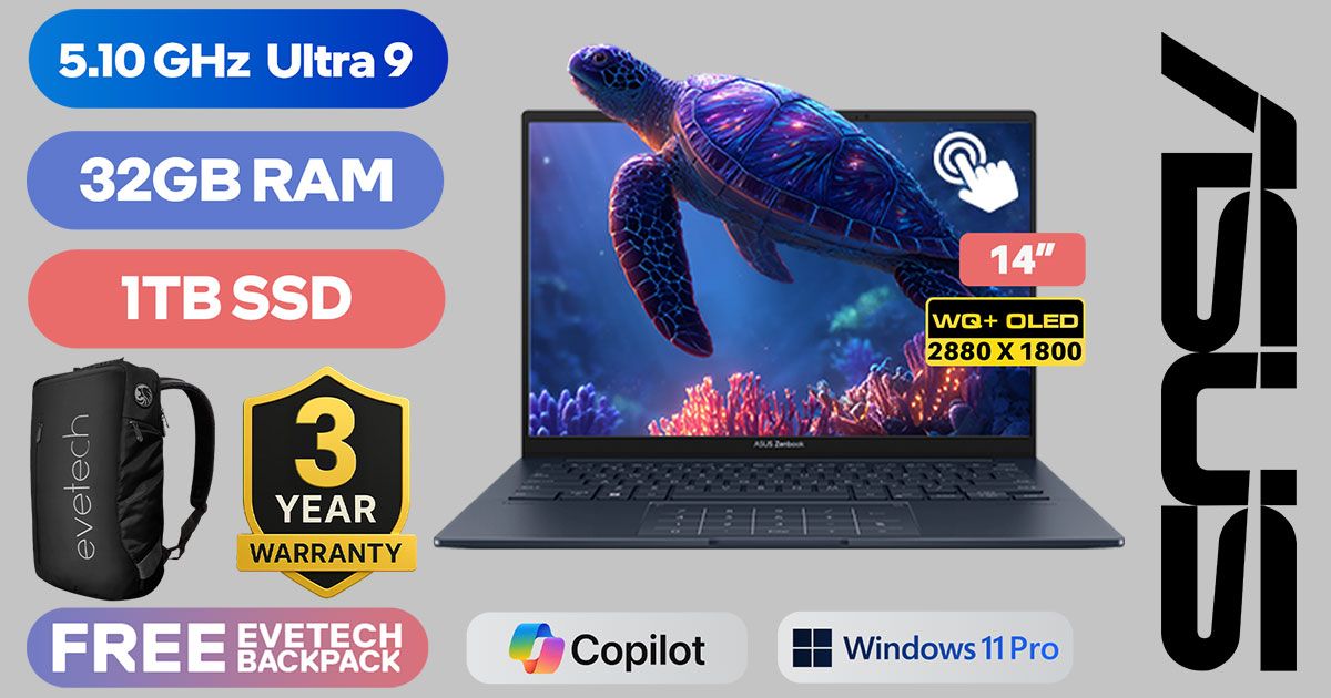 Asus Zenbook 14 OLED UX3405MA - Intel Core Ultra 9 Ultrabook