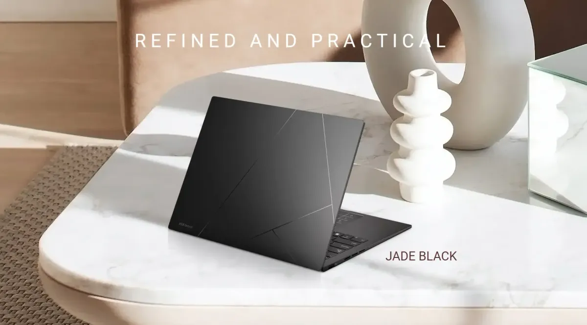 Zenbook design showcasing sophisticated color and modern finish