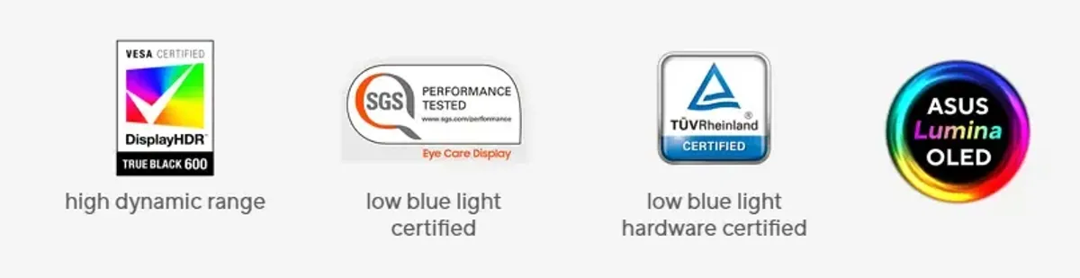 ASUS Lumina OLED display showing vivid 2880x1800 visuals