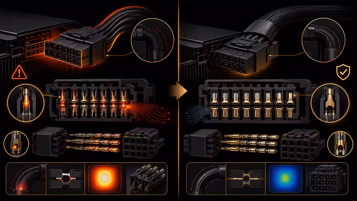 12V-2x6 vs 12VHPWR connector diagram